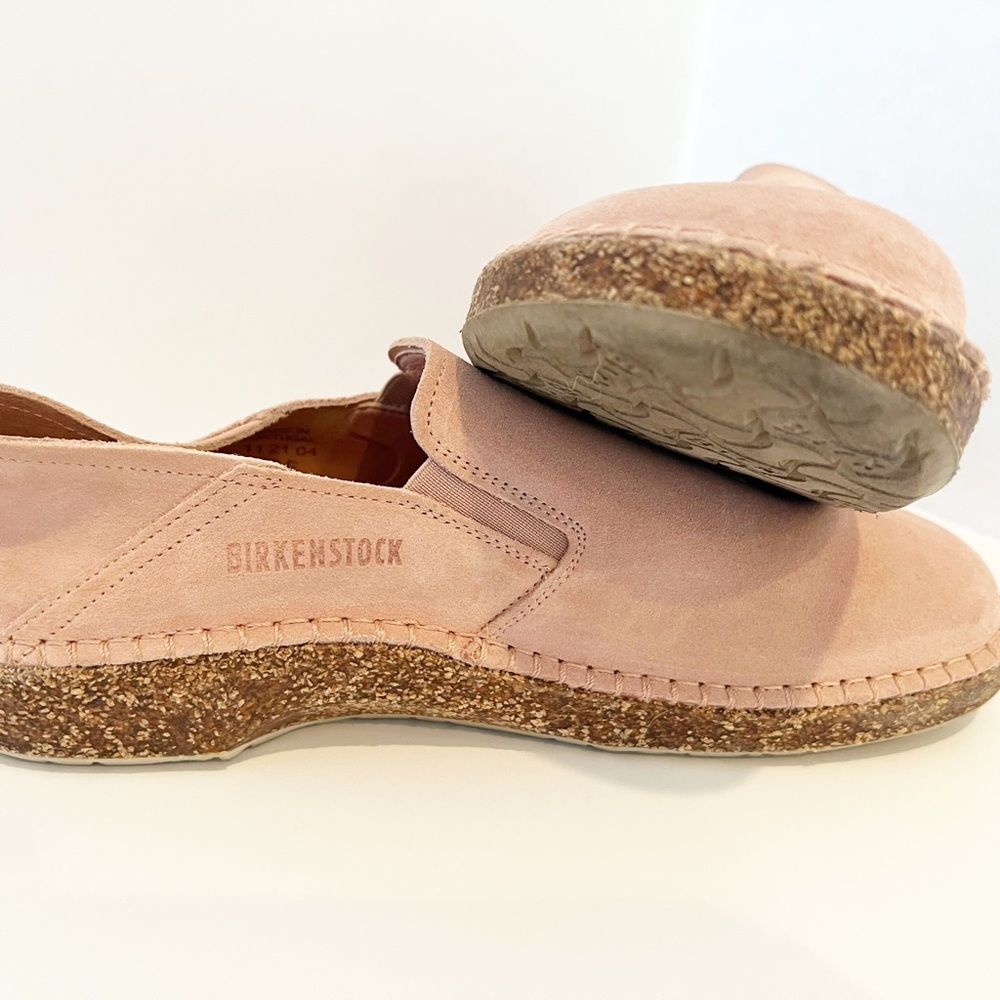 Birkenstock Pink Suede Slip-On Flats
